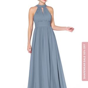 NWT Azazie Camella Bridesmaid Dress DUSTY BLUE